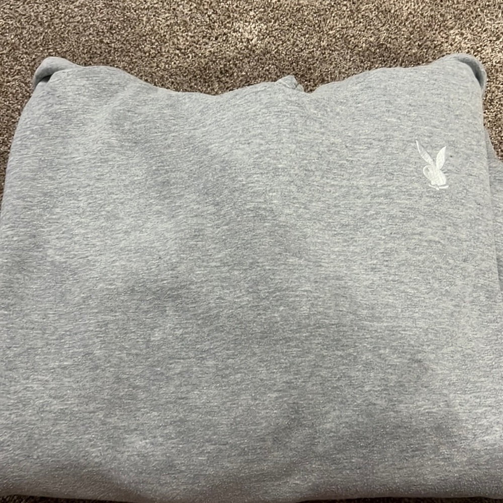 grey playboy hoodie